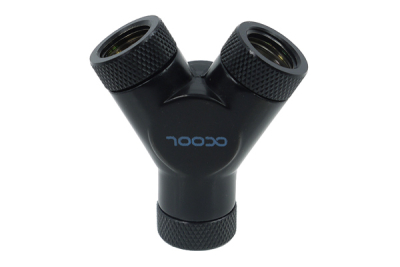 ANF Alphacool HF Y-Verbinder - G1/4 drehbar - 3x Innengewinde - Deep Black PHT EOL