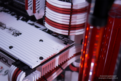 MKA Alphacool AlphaCord Sleeve 4mm - 3,3m (10ft) - Imperial Red (Paracord 550 Typ 3) 330cm EOL