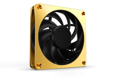 L12 Alphacool Apex Stealth Metall Lüfter 2000rpm Gold (120x120x25mm)