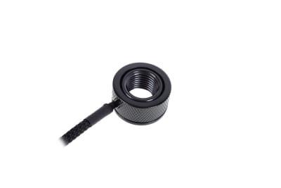 B-Ware Alphacool Eiszapfen Temperatursensor G1/4 IG/IG mit AG Adapter - Deep Black