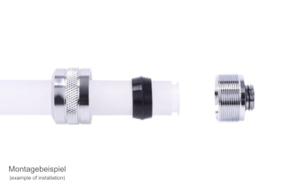 ANS Alphacool Eiszapfen PRO 16mm HardTube Fitting G1/4 - Chrome