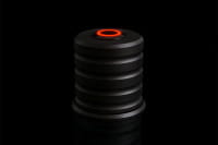 SEN Alphacool Powerbutton mit Taster 19mm rot beleuchtet - Deep Black