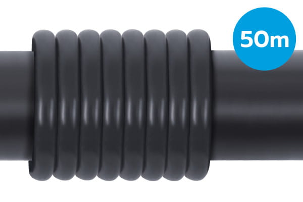 S16 Alphacool EPDM Tube 16/10 - Black 50m Rolle
