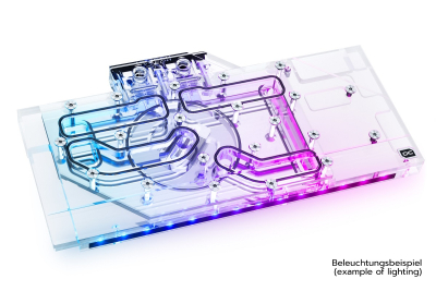 WAK Alphacool Eisblock Aurora Acryl GPX-A Radeon RX 6700XT TUF/Rog Strix mit Backplate PHT EOL