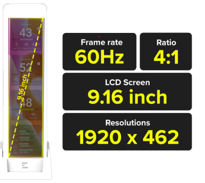 Zalman ZM-MF916 WHITE 9,16inch Display - Weiss