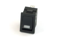 SEN Phobya Wippschalter Eckig - LED weiß - 1-polig AN/AUS schwarz (3pin) EOL