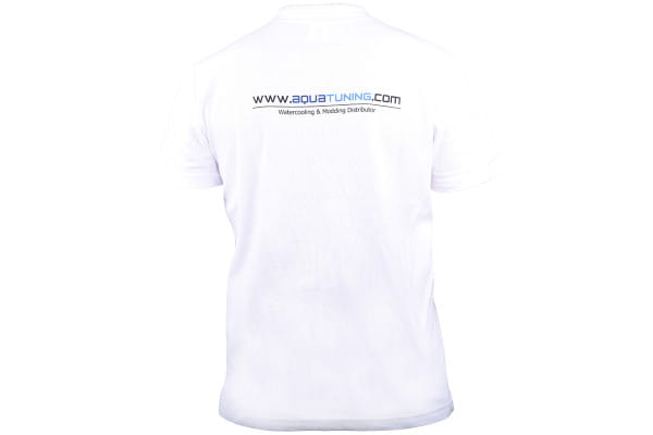 ZSO Aquatuning Frauen Polo-Shirt weiß mit Logo (www.aquatuning.com) Größe M