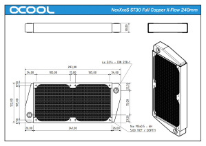 RAD Alphacool NexXxoS ST30 Full Copper X-Flow 240mm Radiator