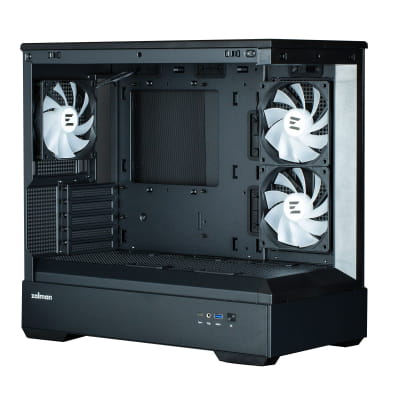 GHE Zalman P30 V2 micro-ATX Gehäuse Tempered Glass Panoramic View - Schwarz