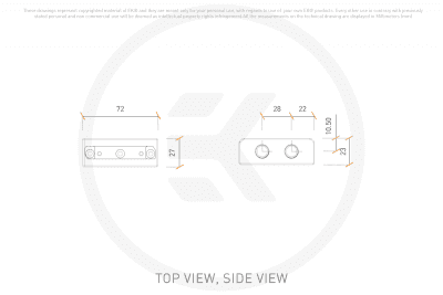 WAGZ EK Water Blocks EK-Quantum Scalar2 Strix/TUF Terminal - Plexi