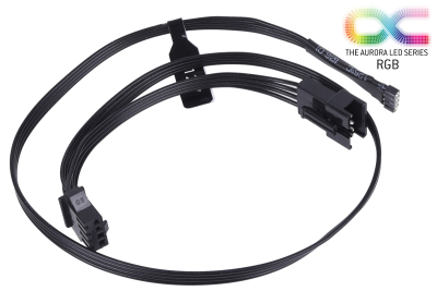 KAB Alphacool RGB 4pol LED Adapterkabel für Mainboards - Schwarz 50cm EOL