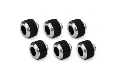 Alphacool Apex Grip HardTube fitting 13mm G1/4 chrome Set 6 pcs