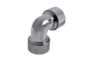 ANS Alphacool HT 13mm HardTube Anschraubtülle 90° L-Verbinder - gerändelt - Chrome PHT EOL