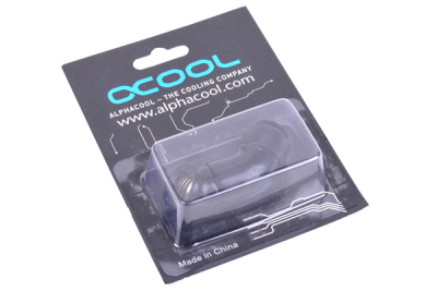 ANF Alphacool HF Winkeladapter Doppel-45° drehbar G1/4 AG auf G1/4 IG - Deep Black PHT EOL