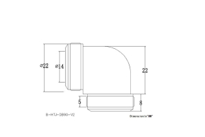 ANS Bykski B-HTJ-DB90-V2-BK HardTube 14mm 90° Winkelverbinder - Black