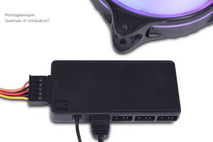 LZ Alphacool Core 11x 3-Pin DRGB Splitter mit SATA-Stromanschluss