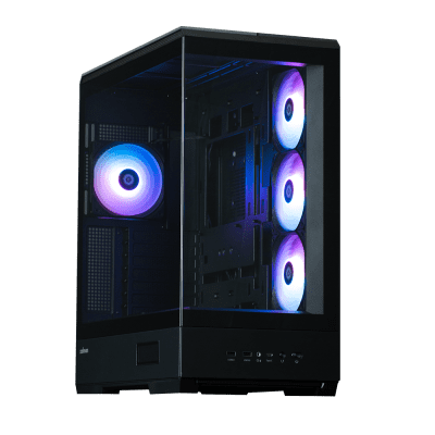 GHE Zalman P50 DS ATX Gehäuse Tempered Glass Panoramic View - Schwarz