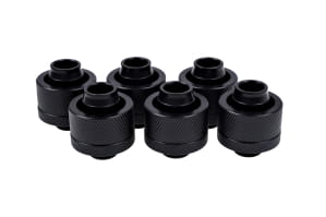 ANS Alphacool Eiszapfen 19/13mm Anschraubtülle G1/4 - Deep Black Sixpack