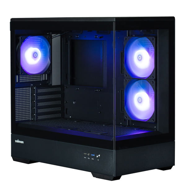 GHE Zalman P30 V2 micro-ATX Gehäuse Tempered Glass Panoramic View - Schwarz