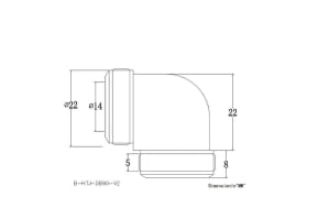 ANS Bykski B-HTJ-DB90-V2-BN HardTube 14mm 90° Winkelverbinder - Black Nickel EOL