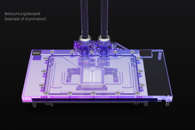 WAK Alphacool Eisblock Aurora Acryl RTX 4080 AMP - Trinity mit Backplate PHT EOL