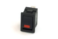 SEN Phobya Wippschalter Eckig - LED rot - 1-polig AN/AUS schwarz (3pin) EOL