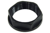 WZS plastic nut for grommet M25 black with collar