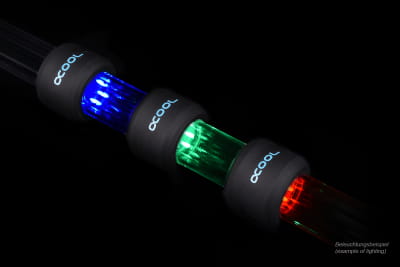 SZ Alphacool Aurora HardTube LED Ring 16mm Deep Black - RGB PHT EOL