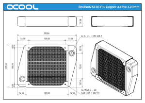 RAD Alphacool NexXxoS ST30 Full Copper X-Flow 120mm Radiator