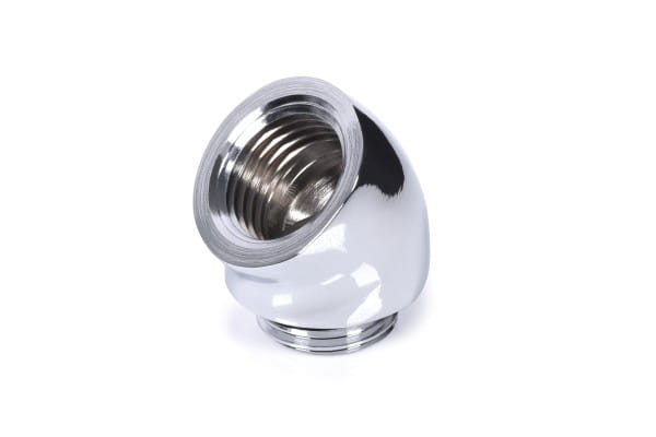 ANF Alphacool Eiszapfen Winkeladapter 45° G1/4 AG auf G1/4 IG - chrome PHT EOL