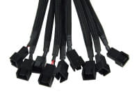 LK Phobya Y-Kabel 3Pin Molex auf 9x 3Pin Molex -  Schwarz 60cm EOL