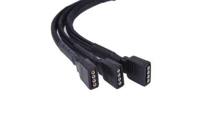 KAB Alphacool Y-Kabel RGB 4pol auf 3x 4pol inkl. Stecker - Schwarz 60cm EOL
