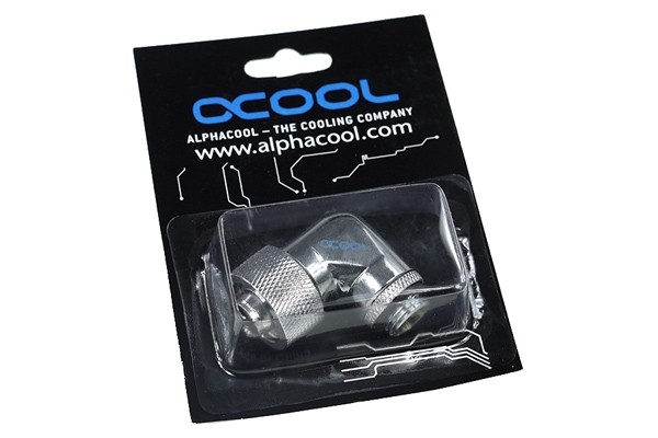 ANS Alphacool HF 16/10 Anschraubtülle 90° drehbar G1/4 - Chrome PHT EOL