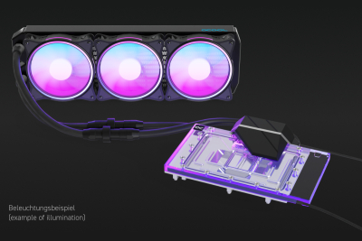 KOI Alphacool Eiswolf 2 AIO - 360mm RTX 4090 GameRock + Phantom mit Backplate