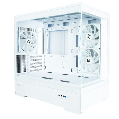 GHE Zalman P30 V2 micro-ATX Gehäuse Tempered Glass Panoramic View - Weiß