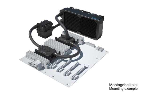 SVK Alphacool ES Pro 3U - 2 x 120 XT / 2x XPX Pro 1U / Reservoir 2U - DDC310