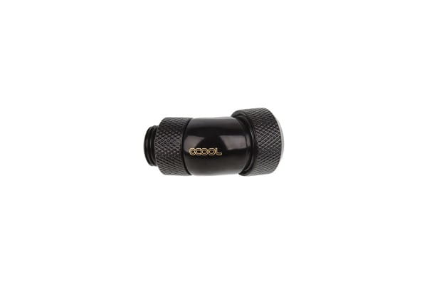 ANS Alphacool Eiszapfen 13mm HardTube Anschraubtülle 45° drehbar G1/4 - Deep Black PHT EOL