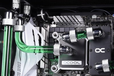 ANS Alphacool Eiszapfen 16mm HardTube Anschraubtülle 45° drehbar G1/4 - Chrome PHT EOL