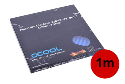 S13 Alphacool Schlauch AlphaTube HF 13/10 (3/8"ID) - UV Blau 1m (3,3ft) Retailbox 100cm EOL
