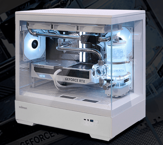 GHE Zalman P30 V2 micro-ATX Gehäuse Tempered Glass Panoramic View - Weiß