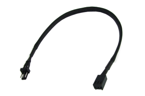 LK Phobya Verlängerung 3Pin - Schwarz 30cm EOL