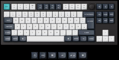 TAT Keychron Q3 Max (DE-Layout, Gateron Jupiter Red, Hot-Swap, Aluminiumrahmen, RGB)