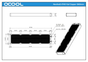 RAD Alphacool NexXxoS XT45 Full Copper 560mm Radiator