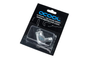 ANT Alphacool HF 10mm (3/8") Schlauchanschluss 90° drehbar G1/4 mit O-Ring - Chrome