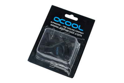 ANF Alphacool HF Y-Verbinder - G1/4 drehbar - 3x Innengewinde - Deep Black PHT EOL
