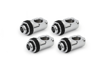Alphacool Apex Grip adapter 90° OT/IT G1/4 rotatable chrome Set 4 pcs