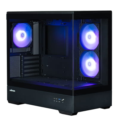 GHE Zalman P30 V2 micro-ATX Gehäuse Tempered Glass Panoramic View - Schwarz