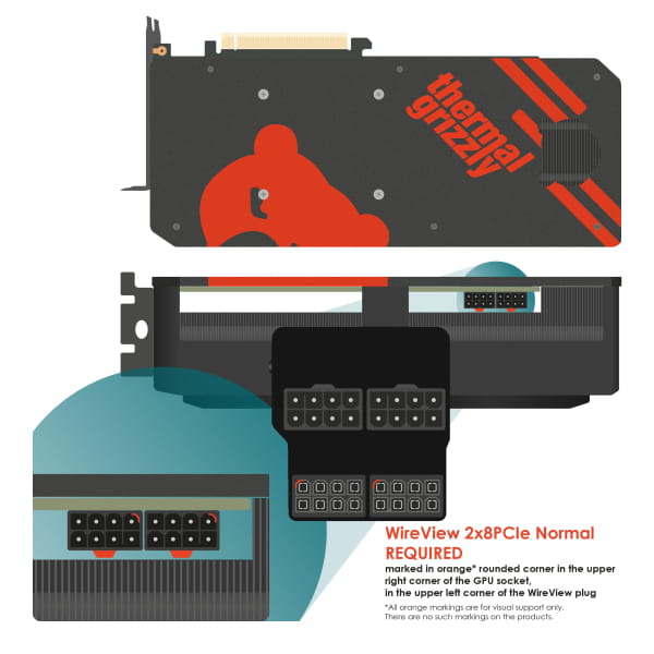 ZK Thermal Grizzly WireView GPU 2x8Pin PCIe, Normal