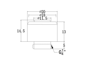 ANS Bykski B-FT3-TN-V2-GD 13/10mm Anschraubtülle - Gold