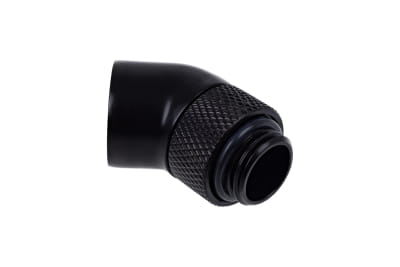 ANF B-Ware Alphacool Eiszapfen Winkeladapter 45° drehbar G1/4 AG auf G1/4 IG - Deep Black